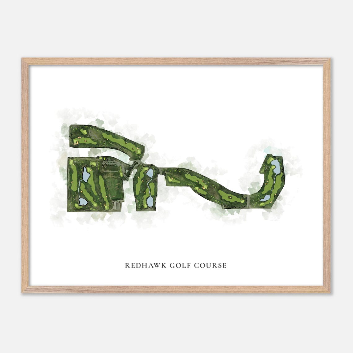 Redhawk Golf Course Nampa Idaho Classic Watercolor Golf Map Poster