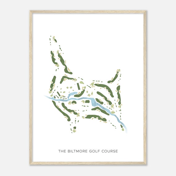 The Biltmore Golf Course Florida Modern Watercolor Map Golfer Gift Golf Wall Art Golf Poster Print Course Layout