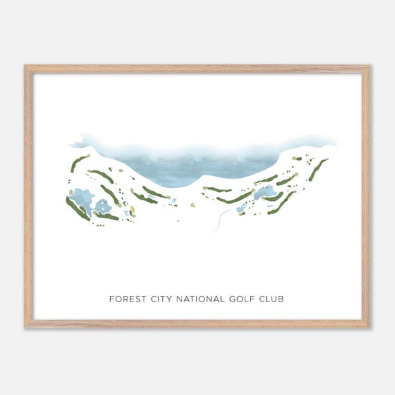 Forest City National Golf Club In London Canada Modern Watercolor Map Golfer Gift Golf Wall Art Golf Poster Print Course Layout