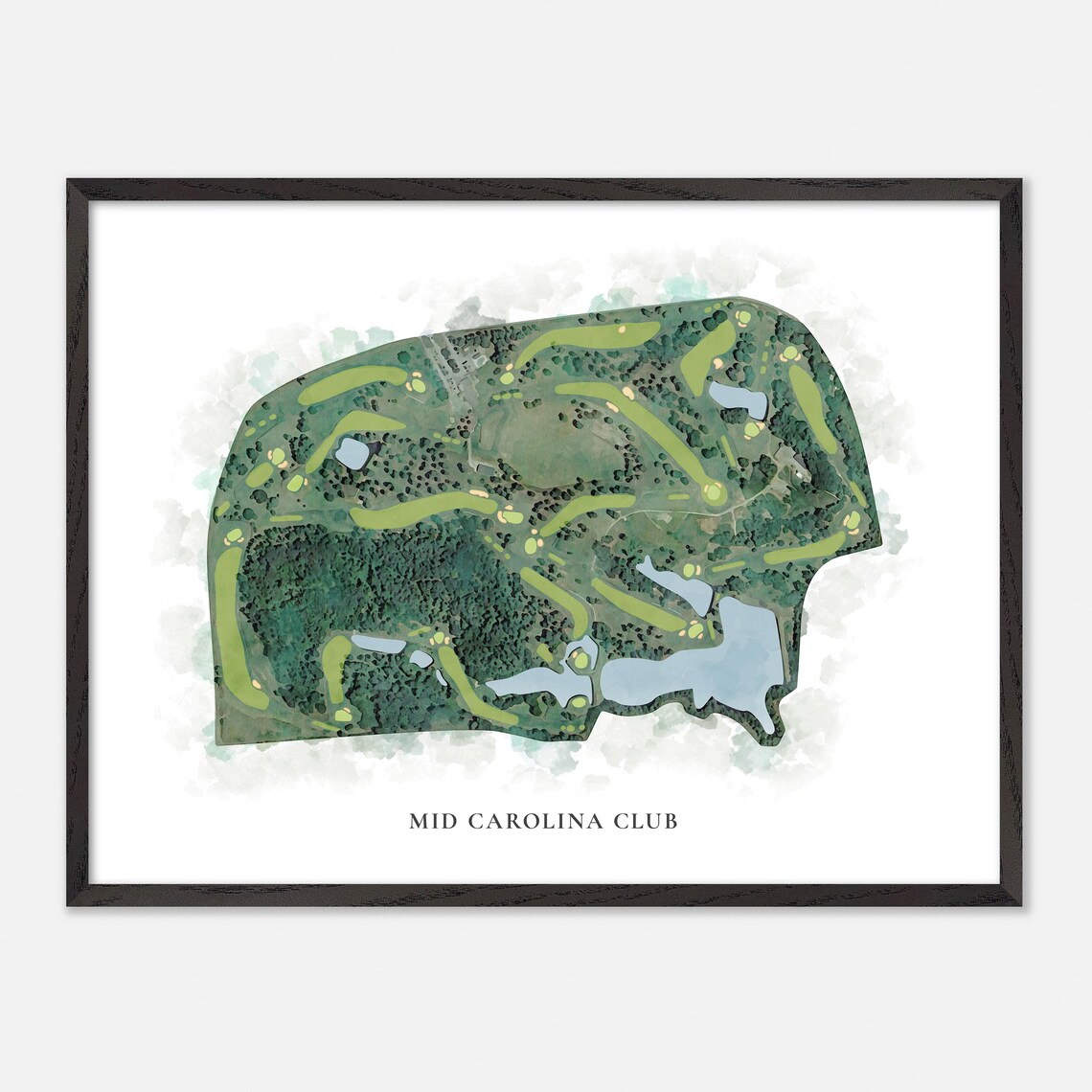 Mid Carolina Club South Carolina Classic Watercolor Map Golf Poster - Image 5