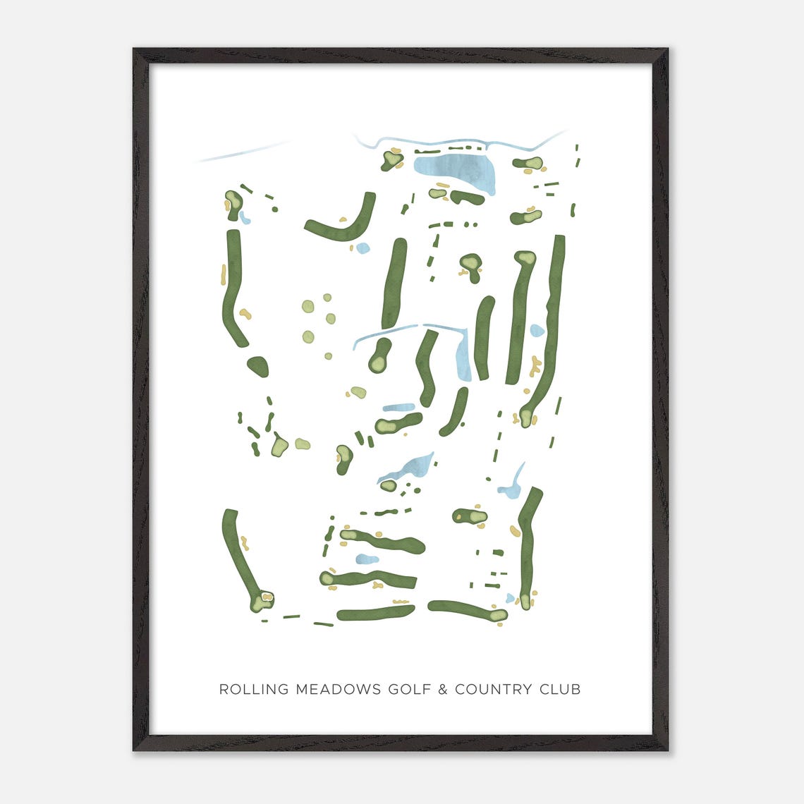 Rolling Meadows Golf Club Niagara Falls Canada Golf Map Poster - Image 2