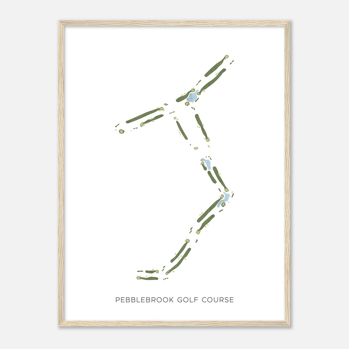 Pebblebrook Golf Course Arizona Modern Watercolor Map Golfer Gift Golf Wall Art Golf Poster Print Course Layout - Image 2