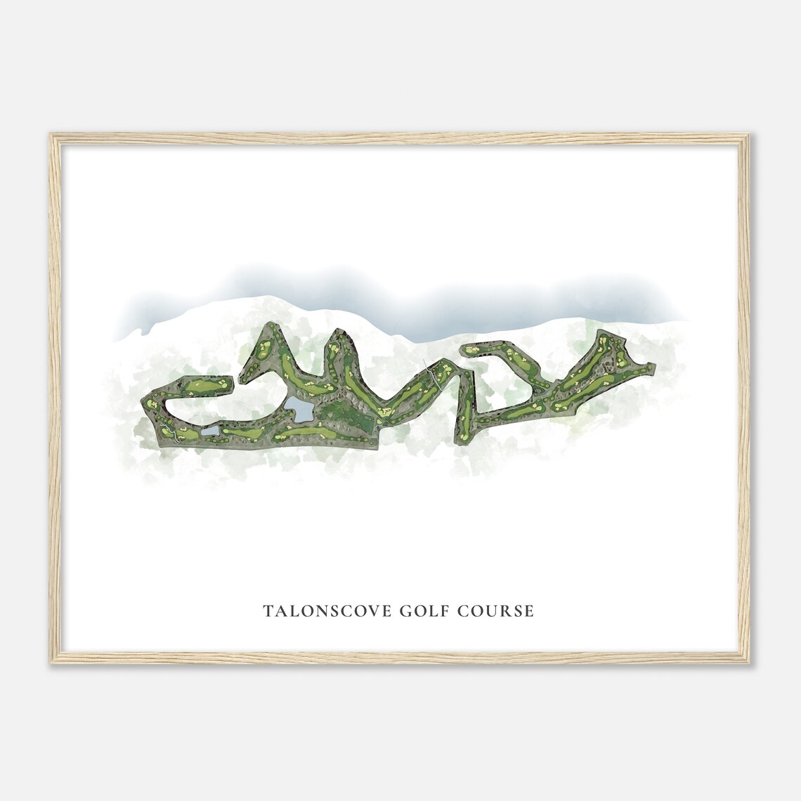 Talonscove Golf Course Utah Classic Watercolor Map Golfer Gift Golf Wall Art Golf Poster Print Course Layout