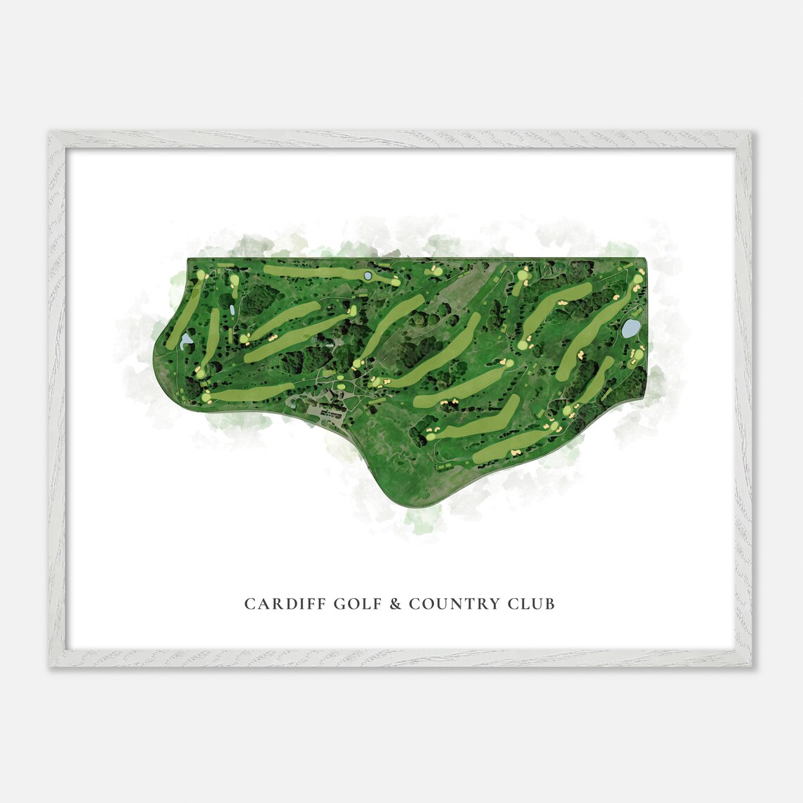 Cardiff Golf & Country Club Canada Classic Watercolor Golf Map Poster - Image 3