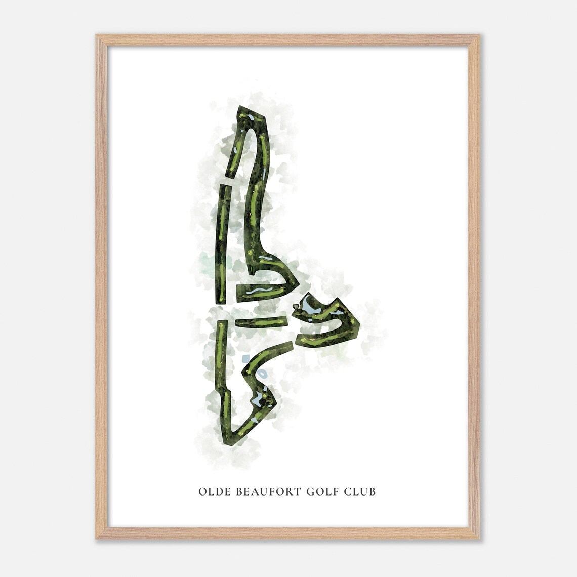 Olde Beaufort Golf Club Beaufort Classic Watercolor Map Poster - Image 2
