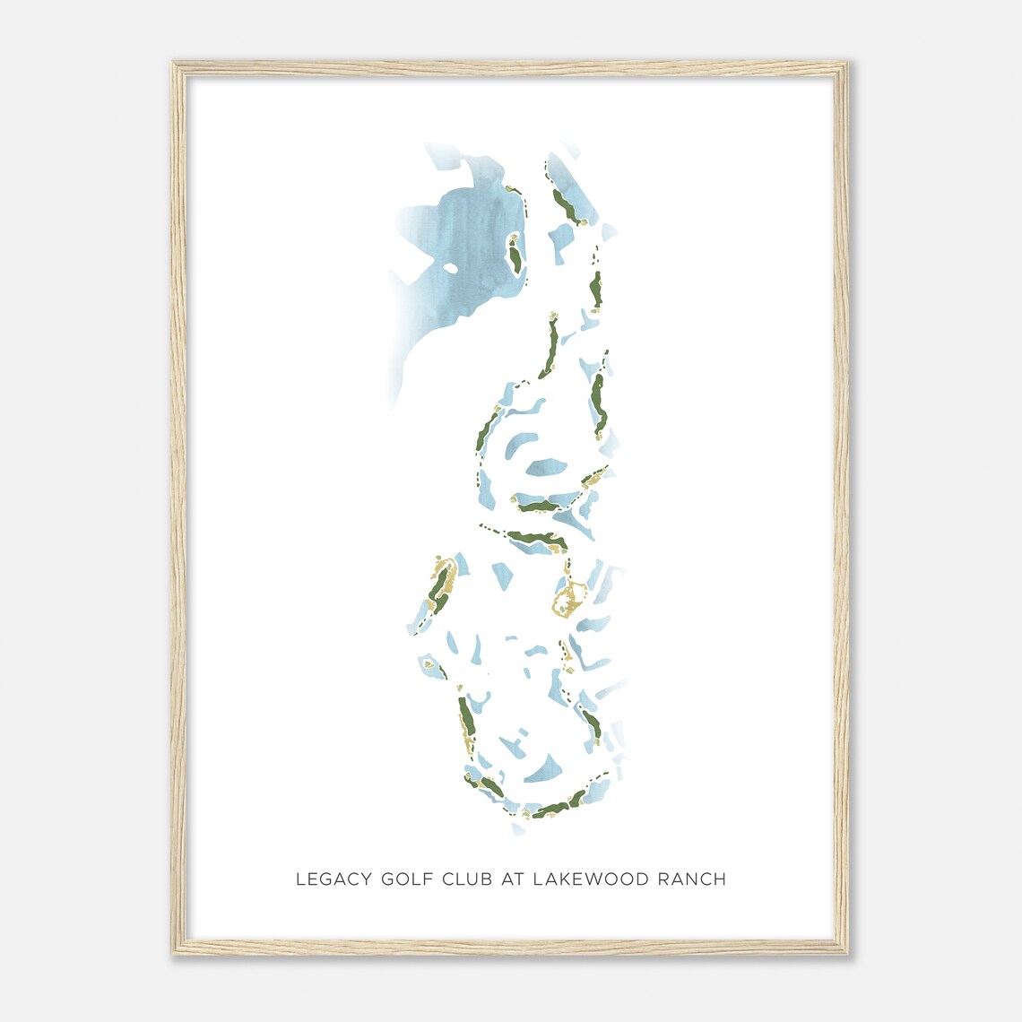 Legacy Golf Club at Lakewood Ranch Beautiful Minimalist Fairway Line Map Art Poster - Image 2