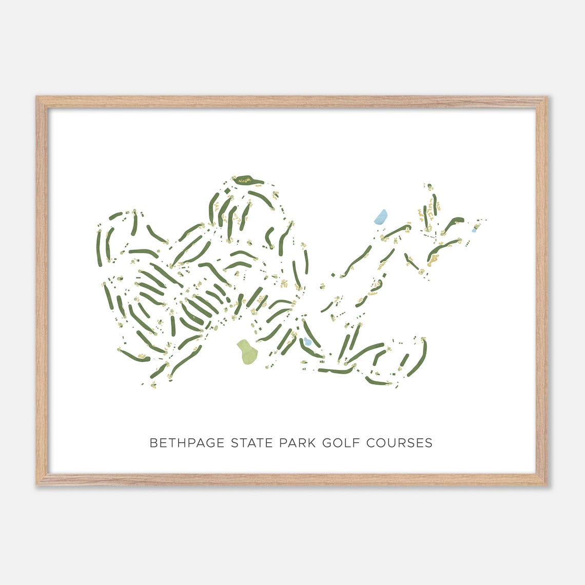 Bethpage State Park Golf Courses Modern Fairway Golf Course Map Poster