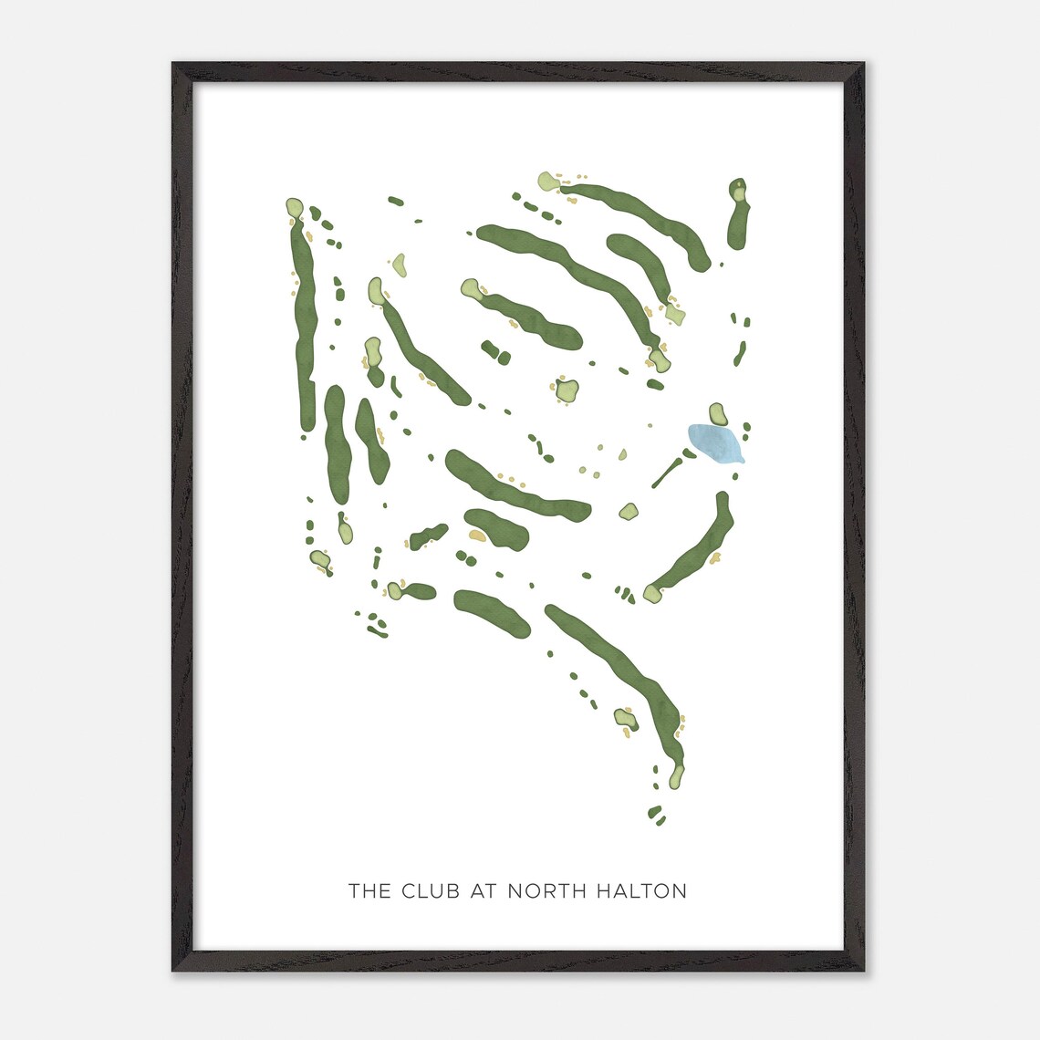 The Club at North Halton Ontario Minimalist Watercolor Map Poster - Image 2