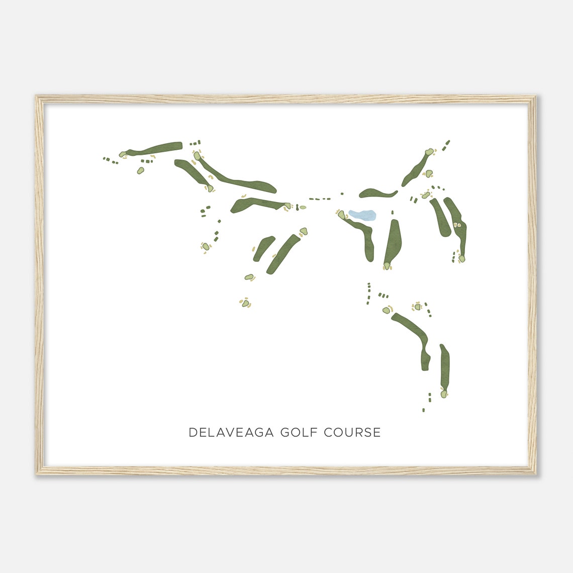 Delaveaga Golf Course Minimalist Fairway Map Design Sports Poster - Image 2