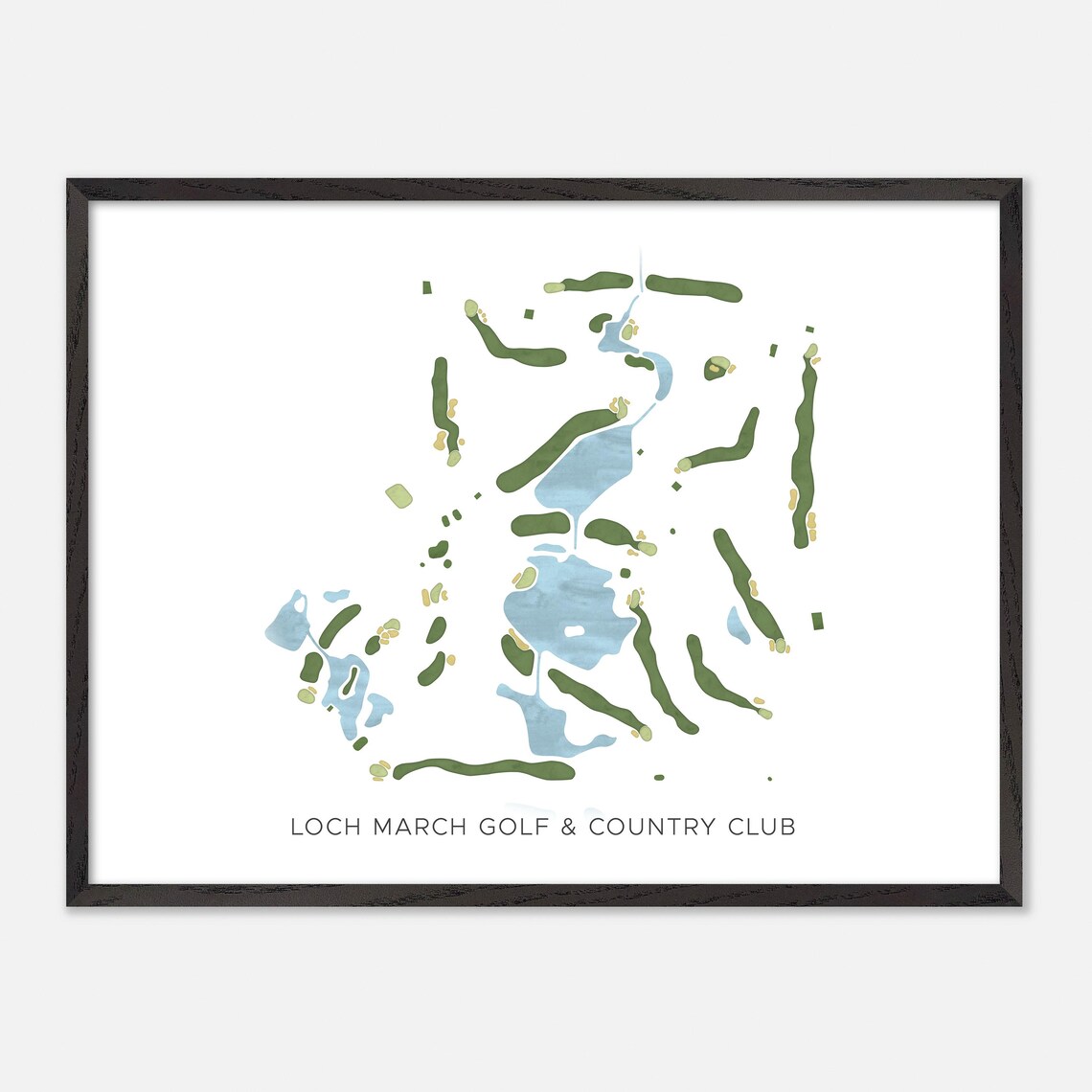 Loch March Golf And Country Club Ottawa Canada Golf Map Poster - Image 4