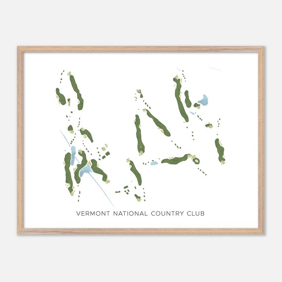 Vermont National Country Club Golf Course Minimalist Map Poster