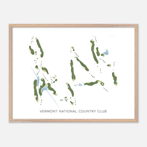 Vermont National Country Club In South Burlington Vermont Modern Watercolor Map Golfer Gift Golf Wall Art Golf Poster Print