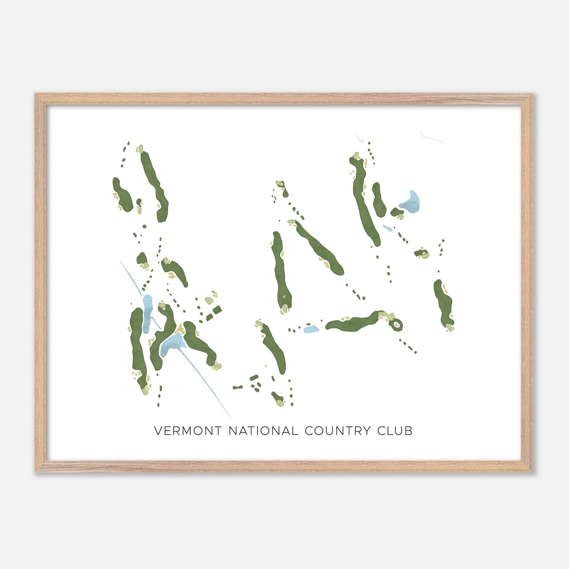 Vermont National Country Club Golf Course Minimalist Map Poster