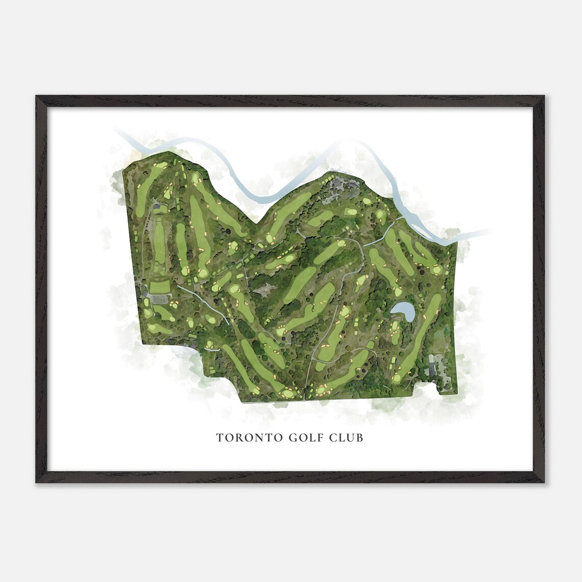 Toronto Golf Club Etobicoke Canada Classic Watercolor Golf Map Poster - Image 4