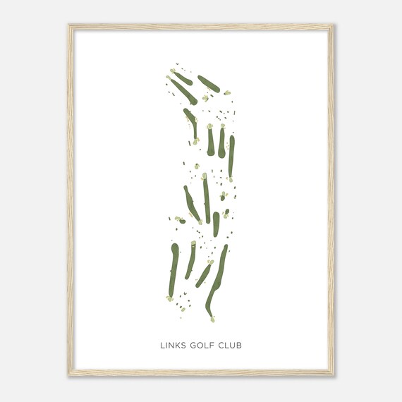 Links Golf Club Idaho Modern Watercolor Map Golfer Gift Golf Wall Art Golf Poster Print Course Layout