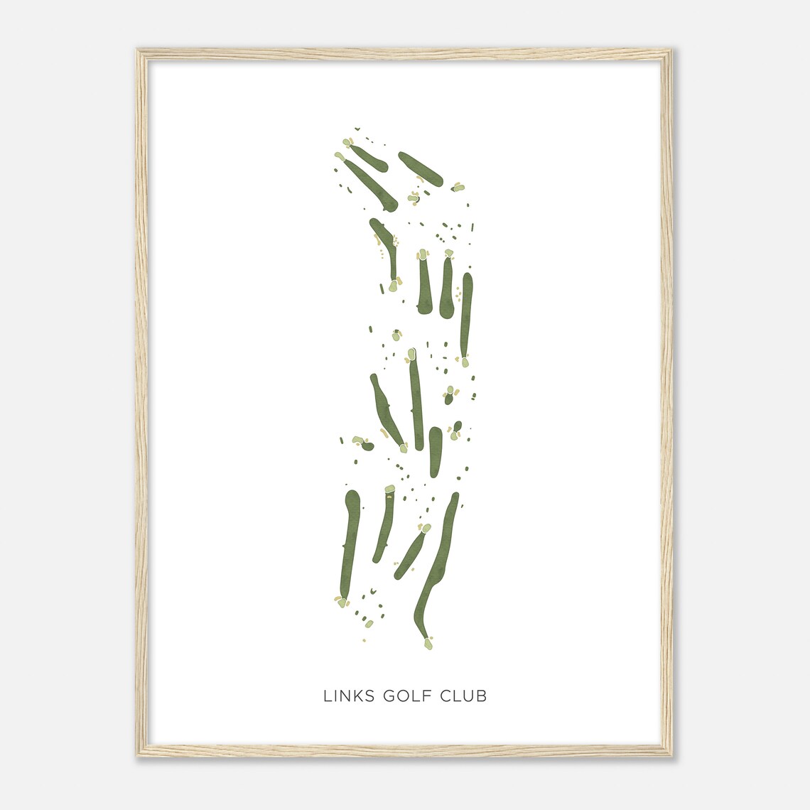 Links Golf Club Idaho Modern Watercolor Map Golfer Gift Golf Wall Art Golf Poster Print Course Layout