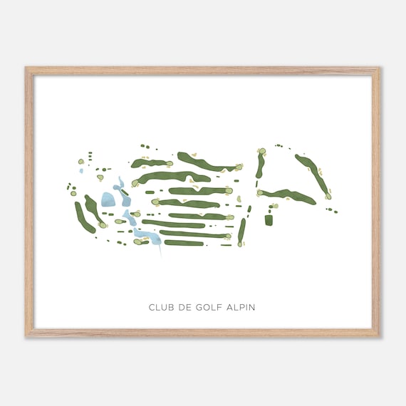 Club de Golf Alpin Quebec Canada Minimalist Watercolor Map Poster