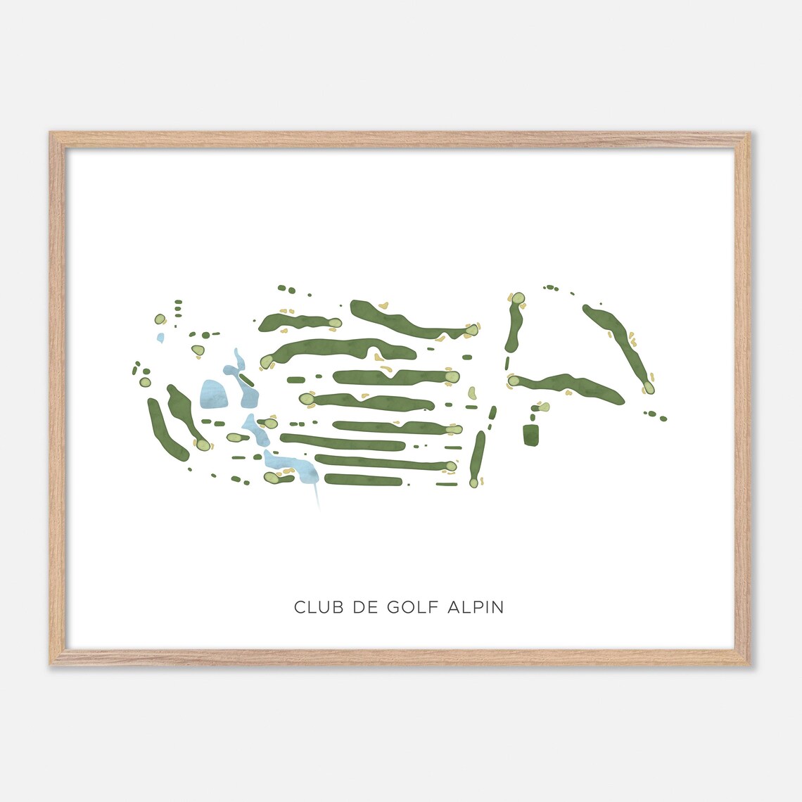 Club de Golf Alpin Quebec Canada Minimalist Watercolor Map Poster