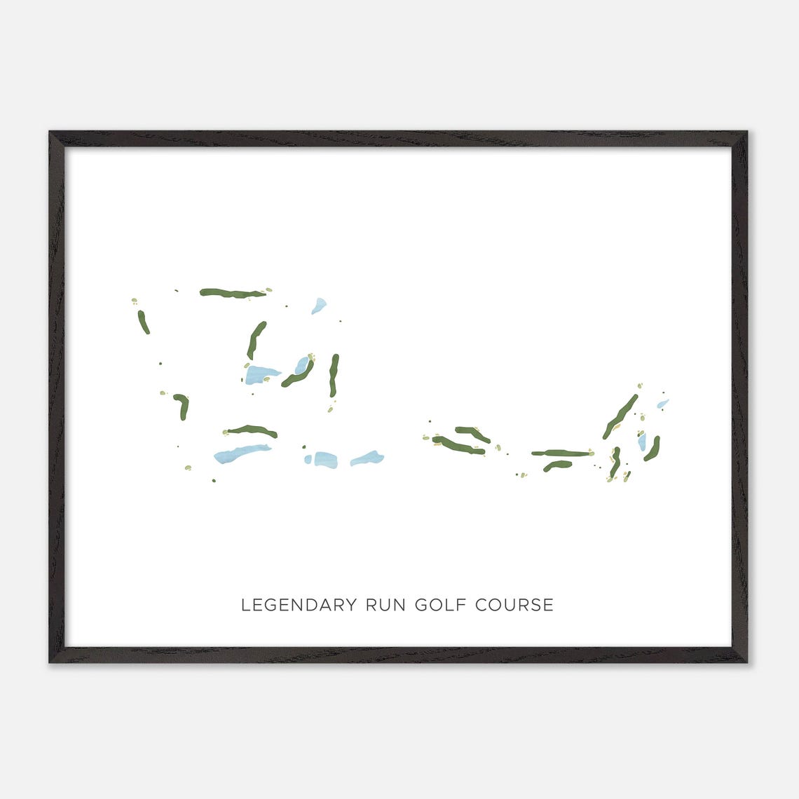 Legendary Run Golf Course Cincinnati Ohio Modern Watercolor Map Poster - Image 5