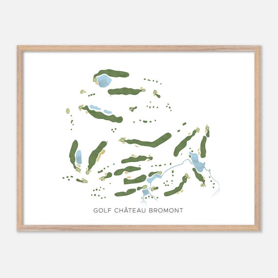 Golf Chteau Bromont In Canada Modern Watercolor Map Golfer Gift Golf Wall Art Golf Poster Print Course Layout