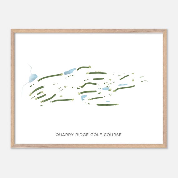 Quarry Ridge Golf Course In Portland Connecticut Modern Watercolor Map Golfer Gift Golf Wall Art Golf Poster Print Course Layout