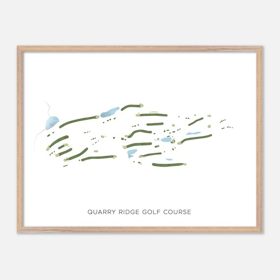 Quarry Ridge Golf Course Portland Connecticut Modern Watercolor Map Poster