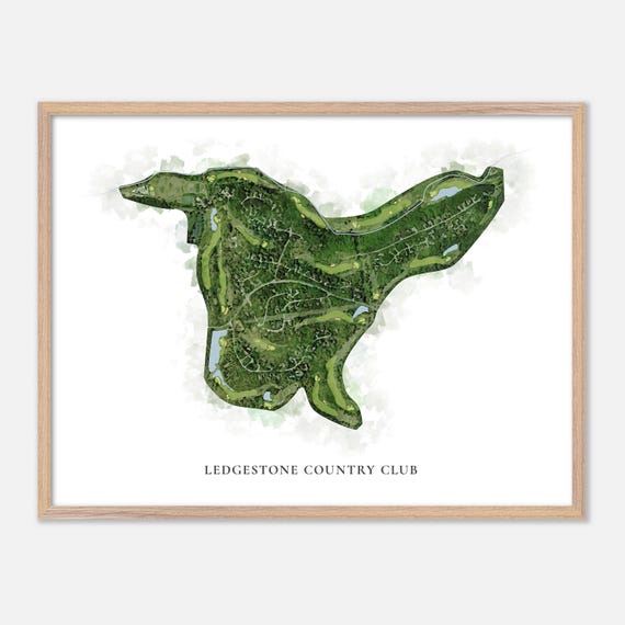 Ledgestone Country Club In Branson West Missouri Classic Watercolor Map Golfer Gift Golf Wall Art Golf Poster Print Course Layout