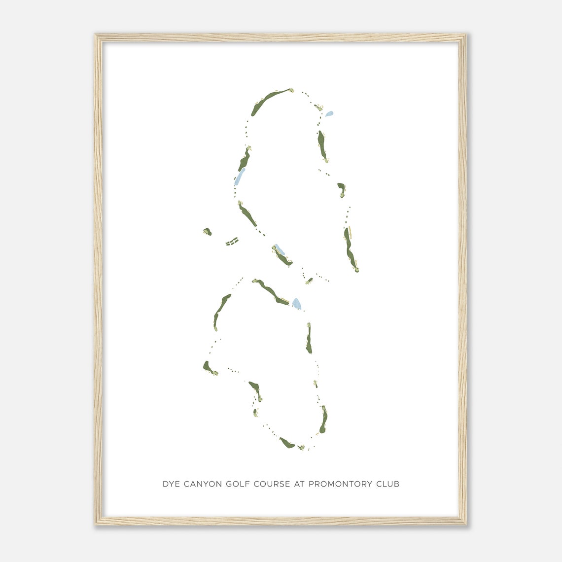 Dye Canyon Golf Course at Promontory Club Minimalist Map Gift Poster - Image 2