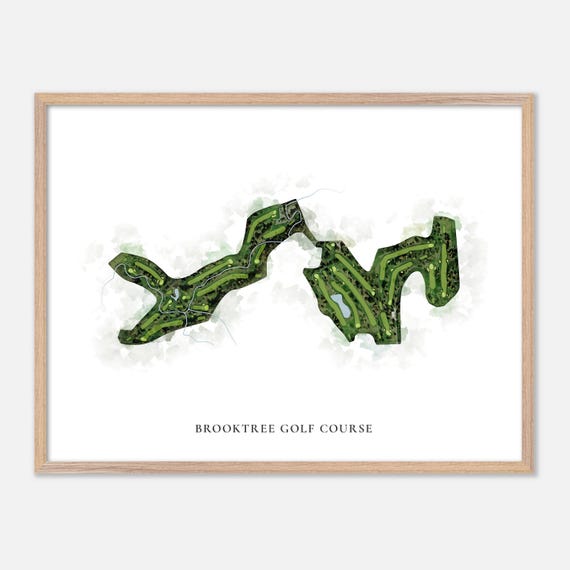 Brooktree Golf Course In Owatonna Minnesota Classic Watercolor Map Golfer Gift Golf Wall Art Golf Poster Print Course Layout