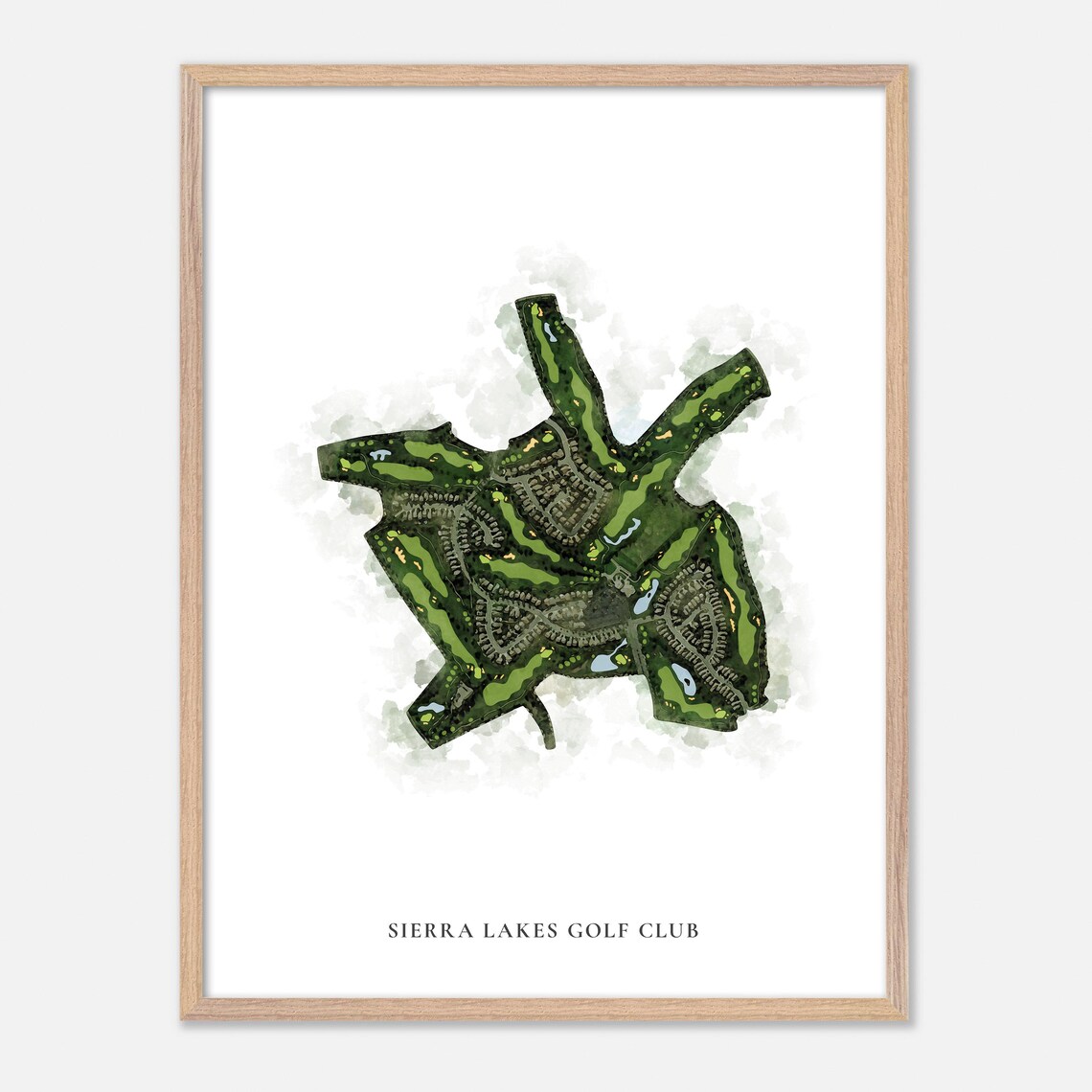 Sierra Lakes Golf Club Fontana California Classic Watercolor Poster - Image 6
