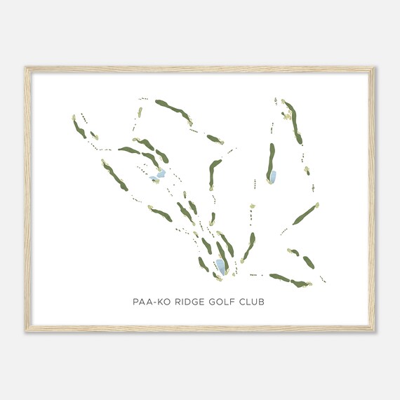 Paa Ko Ridge Golf Club New Mexico Modern Watercolor Map Golfer Gift Golf Wall Art Golf Poster Print Course Layout
