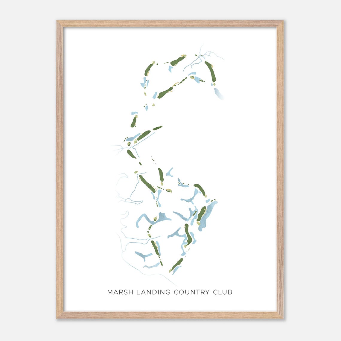 Marsh Landing Country Club Minimalist Map Art Golfer Gift Poster - Image 6