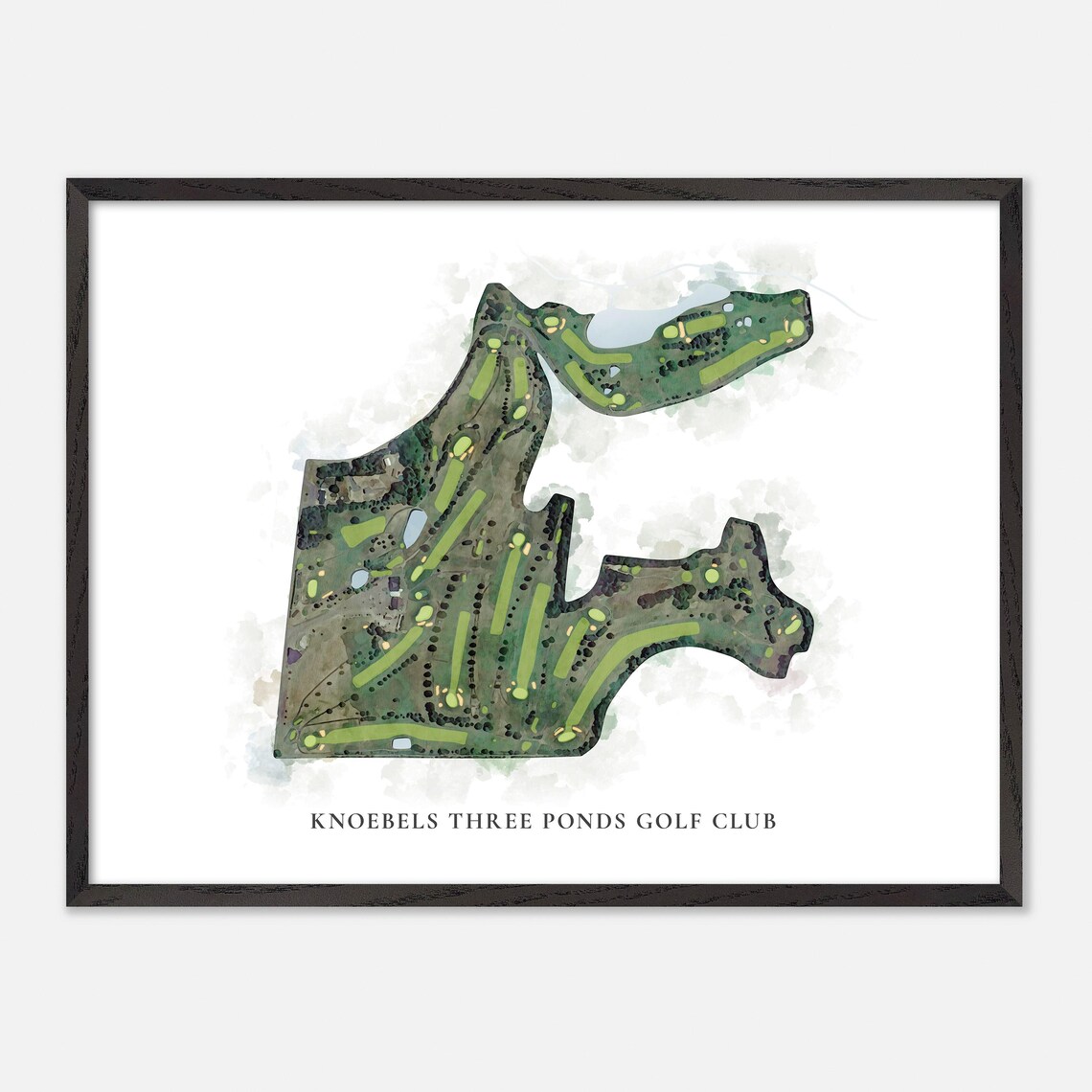 Knoebels Three Ponds Golf Club, Watercolor Map Print - Image 5
