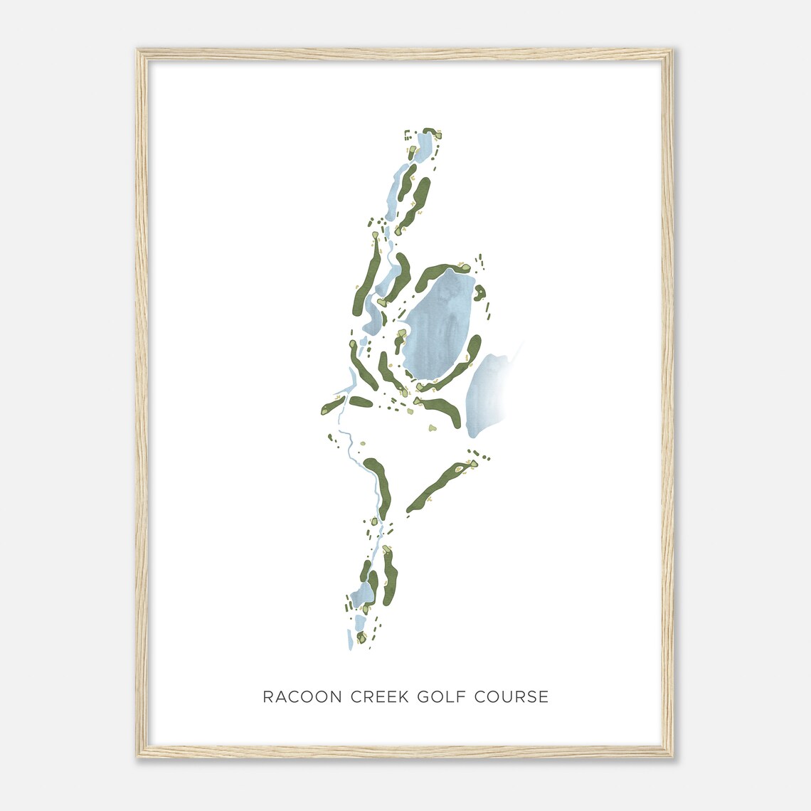 Racoon Creek Golf Course Colorado Modern Watercolor Map Golfer Gift Golf Wall Art Golf Poster Print Course Layout - Image 2