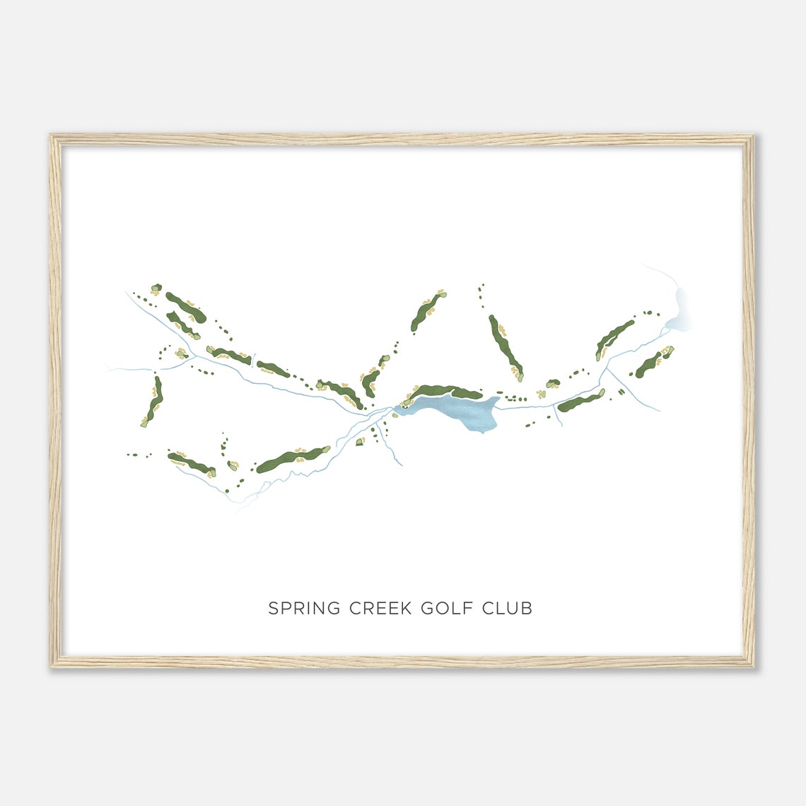Spring Creek Golf Club Virginia Modern Watercolor Golf Course Poster