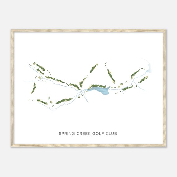 Spring Creek Golf Club Virginia Modern Watercolor Golf Course Poster