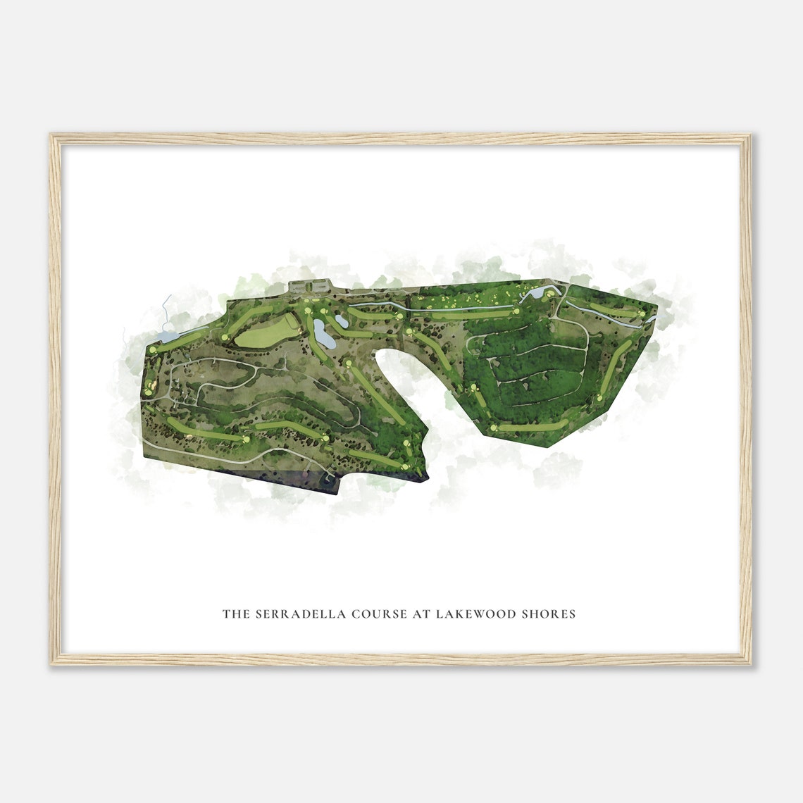 The Serradella Course at Lakewood Shores Classic Golf Map Poster - Image 2