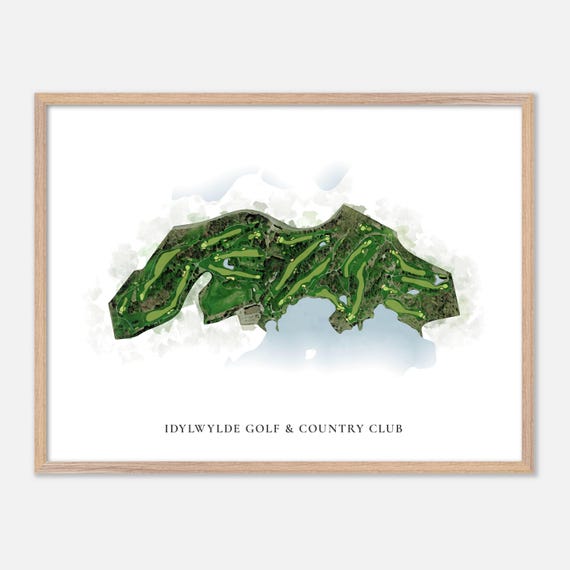 Idylwylde Golf Country Club In Greater Sudbury Canada Classic Watercolor Map Golfer Gift Golf Wall Art Golf Poster Print