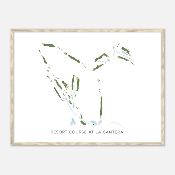 Resort Course at La Cantera Modern Watercolor Course Map Poster