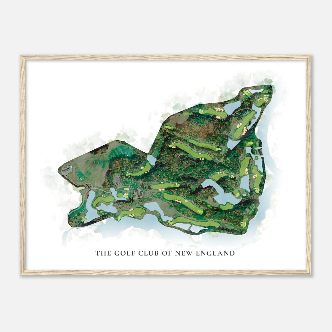 The Golf Club of New England Classic Watercolor Golf Map Poster - Image 2