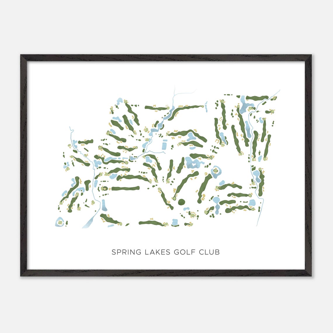 Spring Lakes Golf Club Minimalist Golf Map Wall Decor Poster - Image 4
