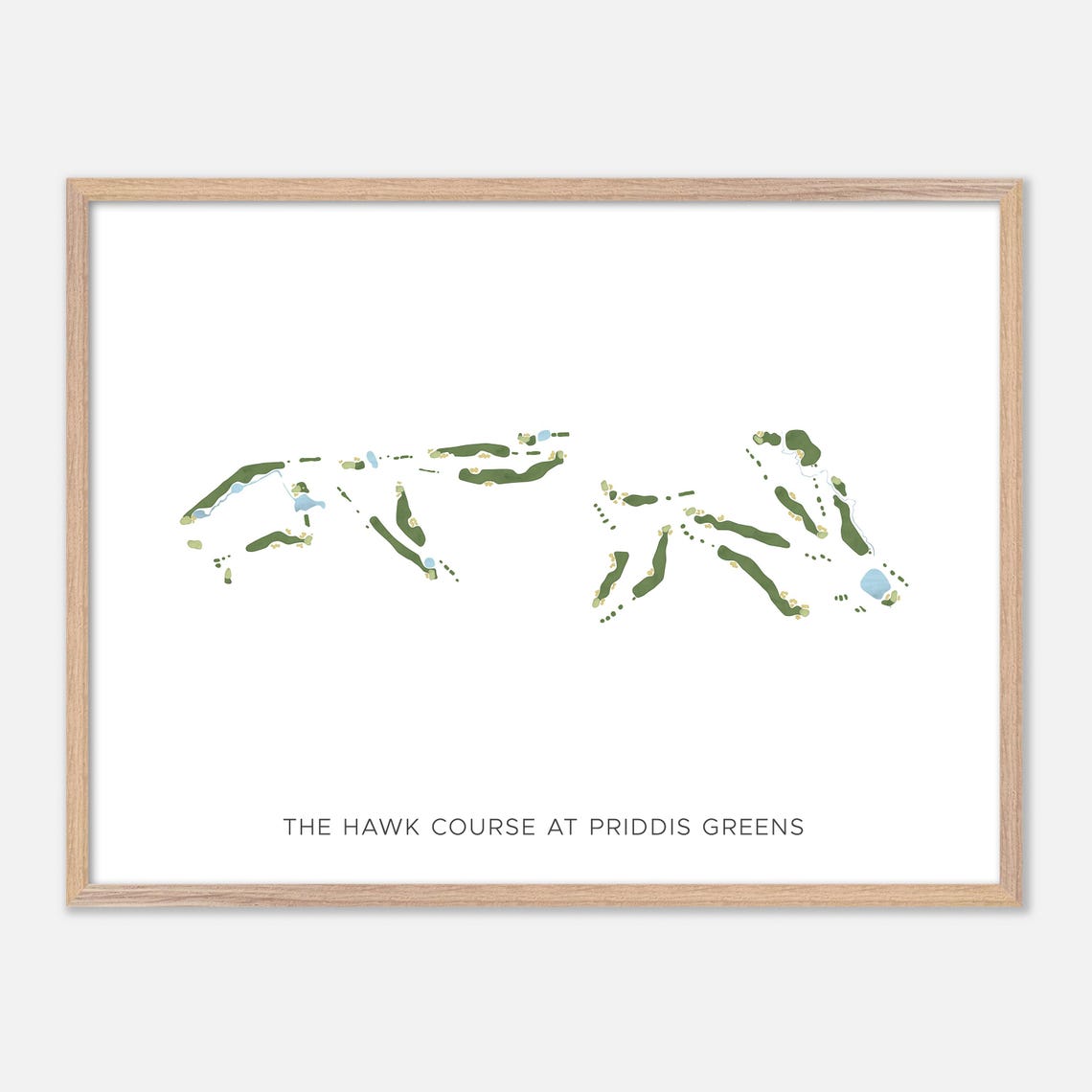Hawk Course at Priddis Greens Alberta Minimalist Golf Map Poster