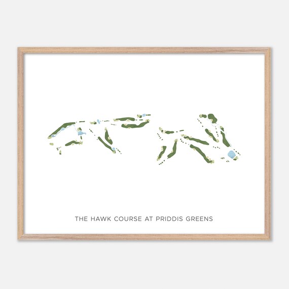 Hawk Course at Priddis Greens Alberta Minimalist Golf Map Poster