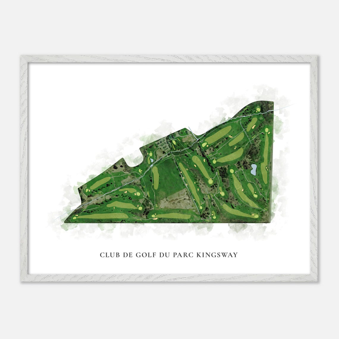 Club de Golf du Parc Kingsway Quebec Classic Watercolor Map Poster - Image 3