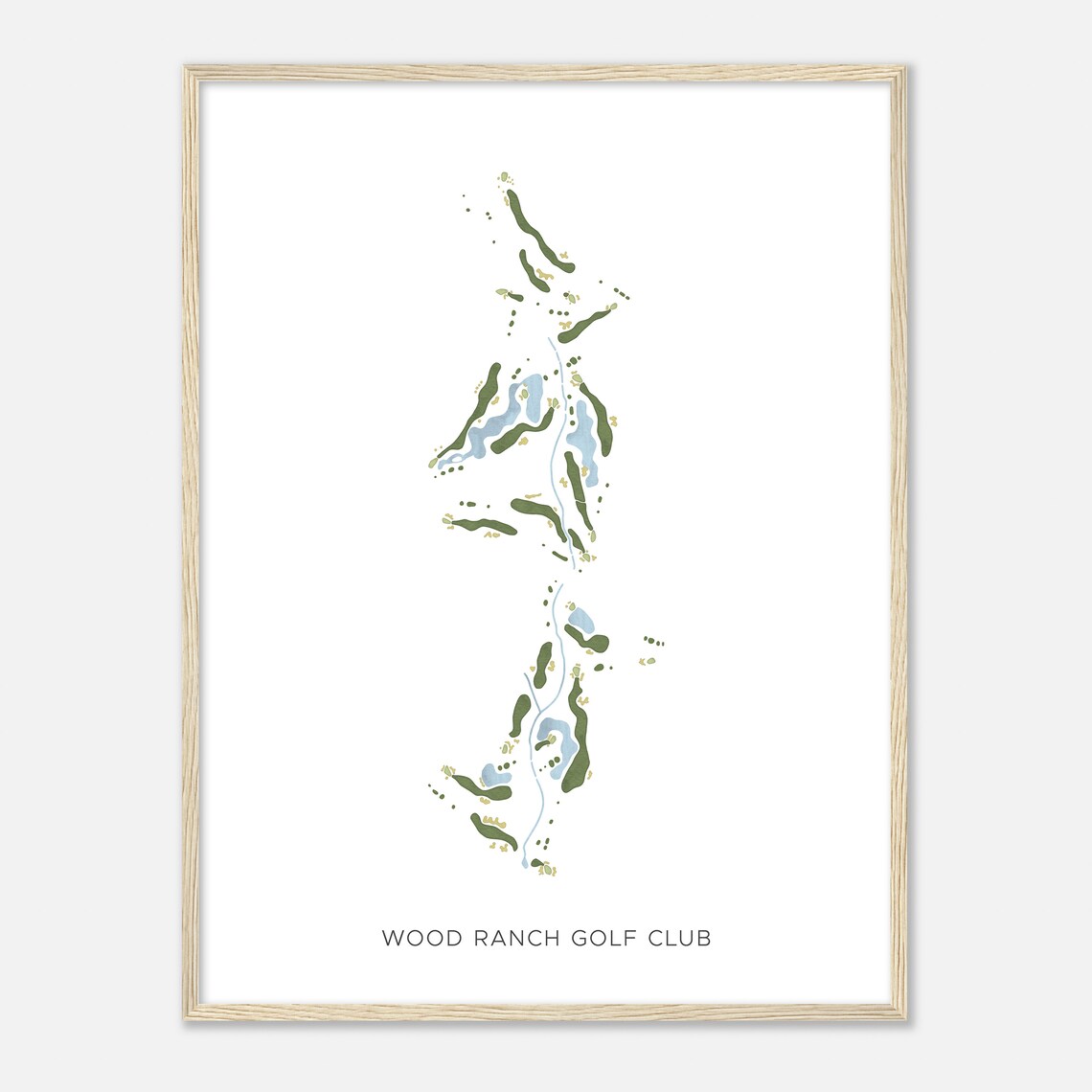 Wood Ranch Golf Club California Modern Watercolor Map Golfer Gift Golf Wall Art Golf Poster Print Course Layout - Image 2