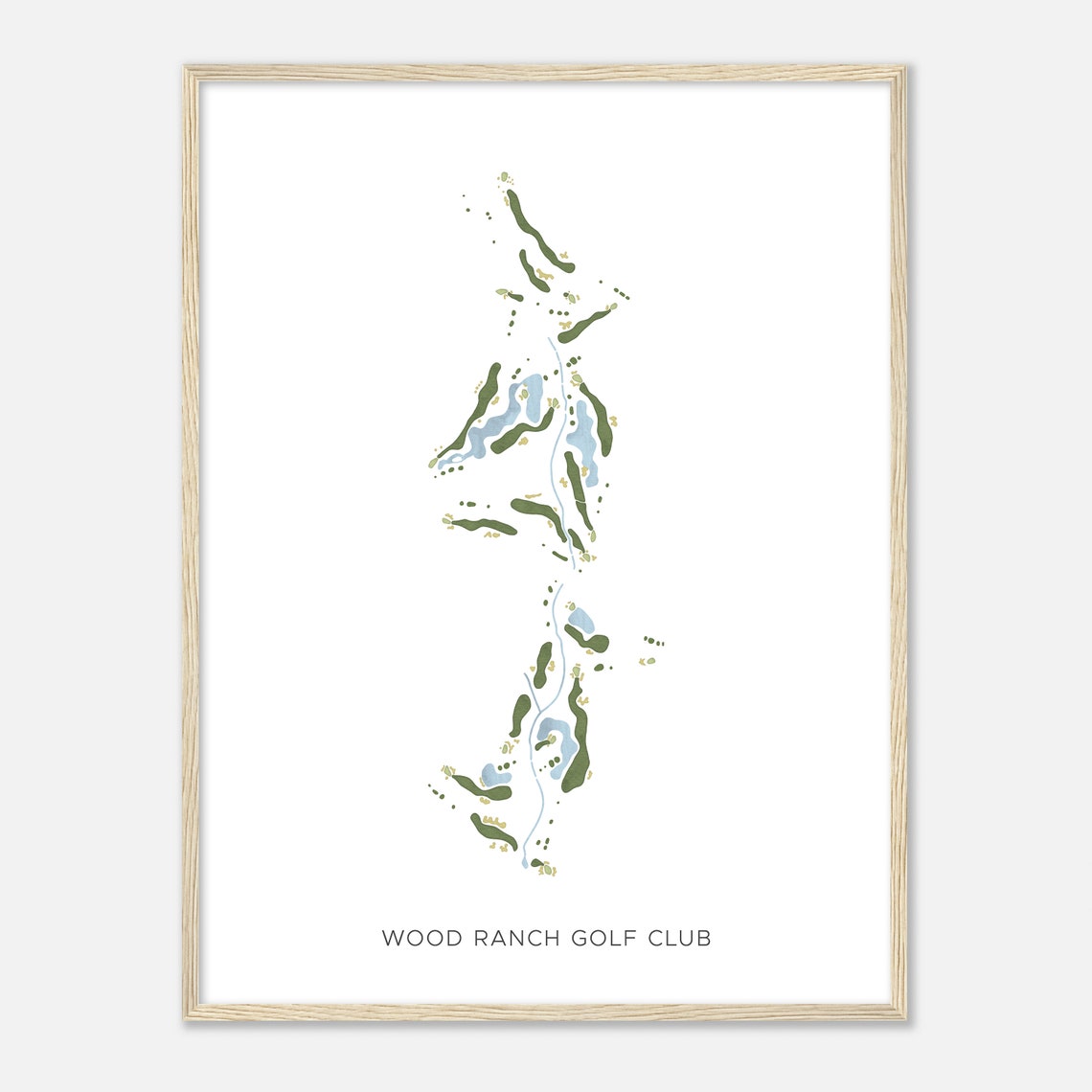 Wood Ranch Golf Club Modern Minimalist Fairway Map Golfer Gift Poster - Image 2