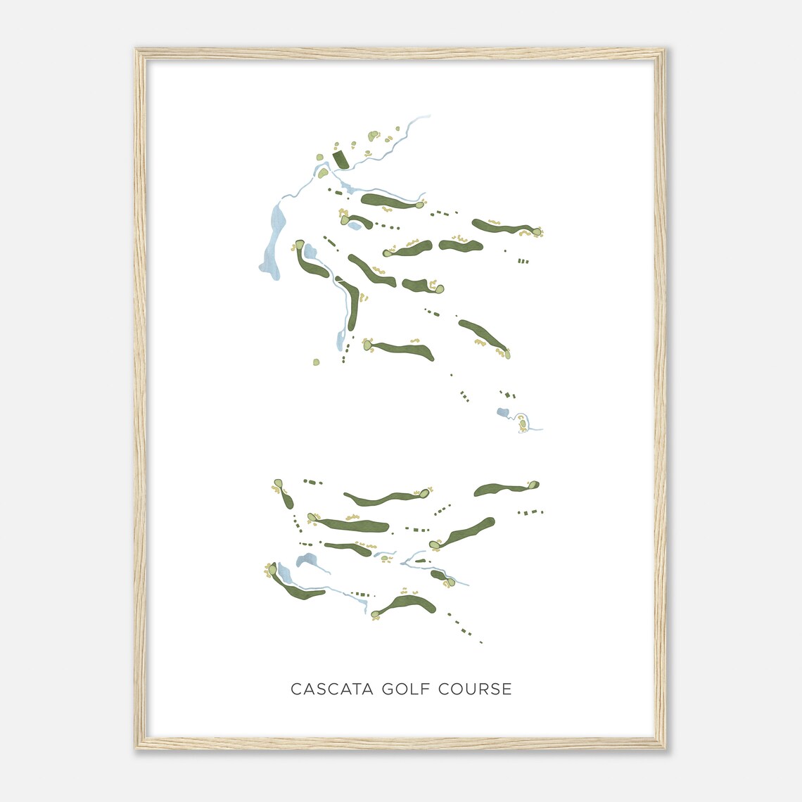 Cascata Golf Course Nevada Modern Watercolor Map Golfer Gift Golf Wall Art Golf Poster Print Course Layout - Image 2