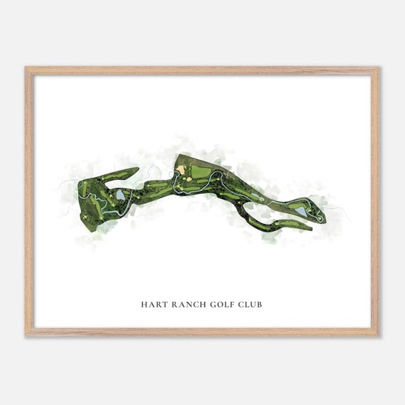 Hart Ranch Golf Club In Rapid City South Dakota Classic Watercolor Map Golfer Gift Golf Wall Art Golf Poster Print Course Layout