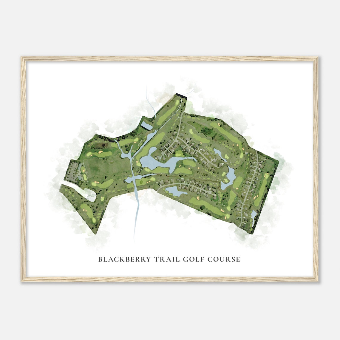 Blackberry Trail Golf Course Alabama Classic Watercolor Poster - Image 2