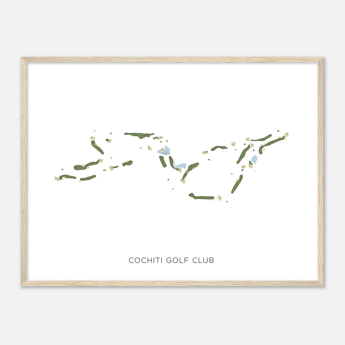 Cochiti Golf Club New Mexico Modern Minimalist Course Map Poster - Image 2